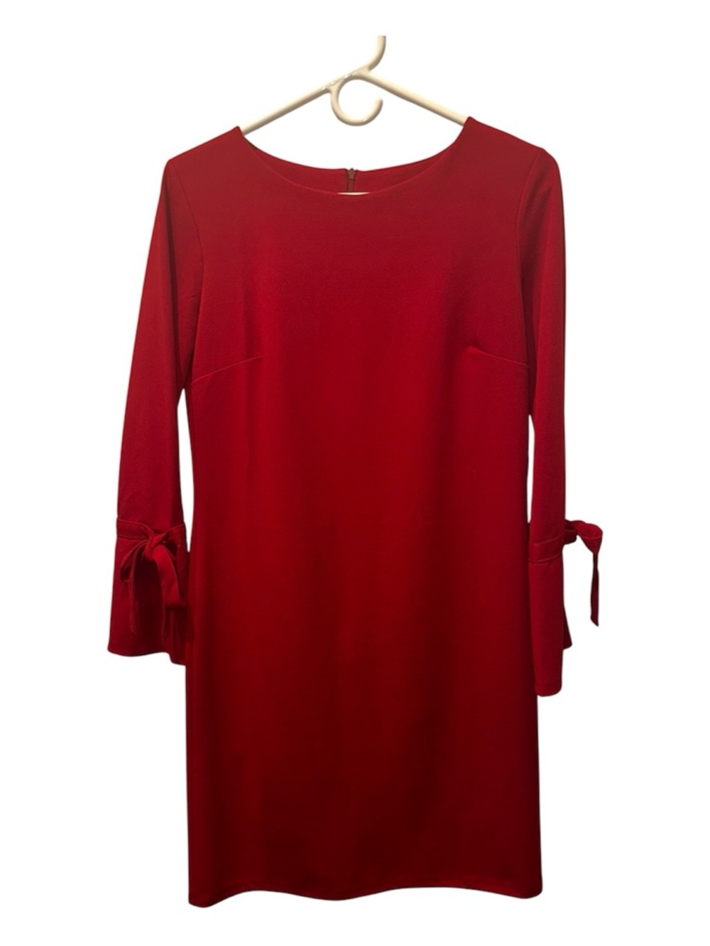 Vanessa Zani Red Sheath Dress with Bell Sleeves